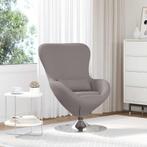 vidaXL Eivormige stoel Taupe Stof, Huis en Inrichting, Fauteuils, Verzenden, Nieuw