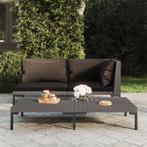 vidaXL Tuinbank met kussens halfrond poly rattan, Verzenden, Nieuw, Rotan