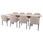 Manolo Barolo uitschuifbare dining tuinset 230-290xH75 cm 9, Ophalen of Verzenden, Nieuw