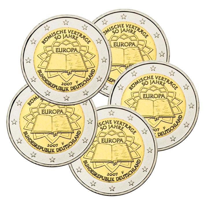 Duitsland 2 Euro Set Rome 2007 UNC, Postzegels en Munten, Munten | Europa | Euromunten, Verzenden