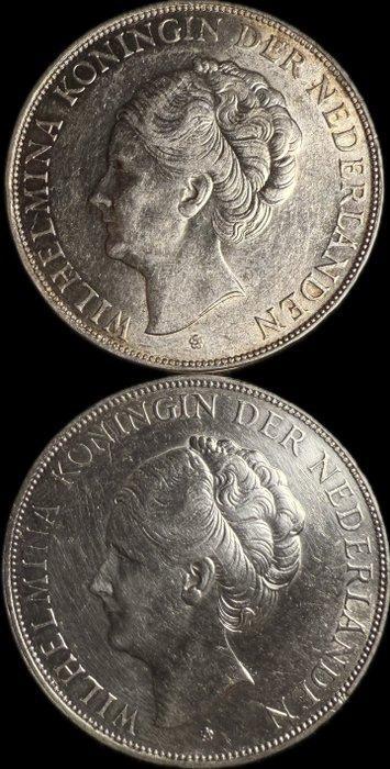 Nederland. Wilhelmina. 2 1/2 Gulden 1938 (Zonder, Postzegels en Munten, Munten | Nederland