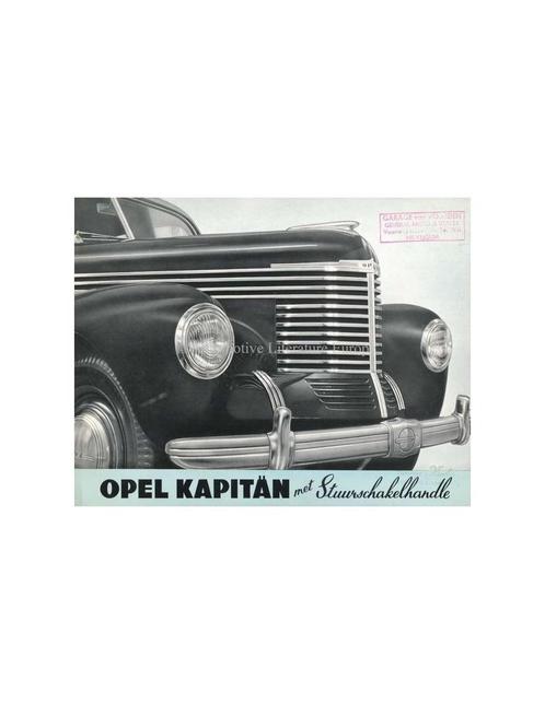 1939 OPEL KAPITÄN BROCHURE NEDERLANDS, Boeken, Auto's | Folders en Tijdschriften, Opel