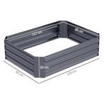 TRUUSK Verhoogd Stalen Plantenbed 120x90x30cm - Stapelbaar -, Tuin en Terras, Tuintafels, Verzenden, Nieuw