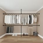 Industrieel Kledingrek Rouen| Zwart 33.7 mm | Vloer/Wand | D, Ophalen of Verzenden, Nieuw