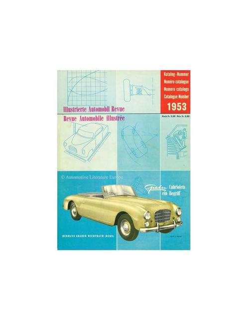 1953 AUTOMOBIL REVUE JAARBOEK DUITS FRANS, Boeken, Auto's | Folders en Tijdschriften