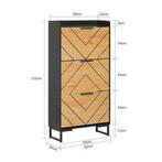 2dekans | Sobuy Schoenenkast - Zwart - 62x24x125 -, Huis en Inrichting, Woonaccessoires | Overige, Ophalen of Verzenden, Zo goed als nieuw