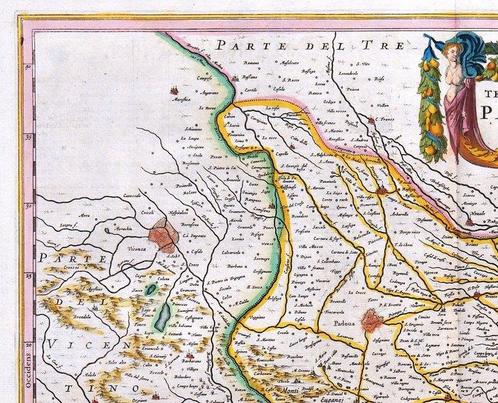 Italië - Padua, Venetië, Veneto; Hondius / Janssonius -, Boeken, Atlassen en Landkaarten