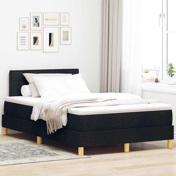vidaXL Boxspring bed met matras met hoofdeinde Zwart 120 x beschikbaar voor biedingen