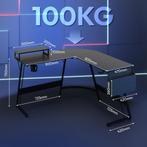 Hoekbureau - Bureau - 127x127 cm - L-vormig - Zwart - SANODE, Huis en Inrichting, Bureaus, Verzenden, Zo goed als nieuw