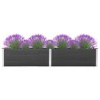 vidaXL Plantenbak verhoogd 200x50x54 cm HKC grijs, Tuin en Terras, Bloembakken en Plantenbakken, 100 cm of meer, Verzenden, Nieuw