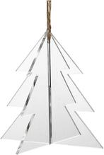 Decoratie van acryl, afm 7,5x7,5 cm, 3D kerstboom, 3 stuks, Verzenden