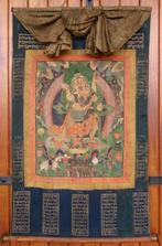 Groot! Uitzonderlijk grote Tibetaanse Thangka die de, Antiek en Kunst