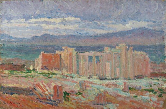 Abel Lauvray (1870-1950) - Temple grec, Antiek en Kunst, Kunst | Schilderijen | Klassiek