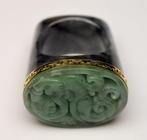 Zonder Minimumprijs - Ring - 14 karaat Geel goud Jade, Nieuw