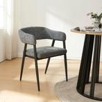 Eetkamerstoel Kohlmand set van 2 donkergrijs en zwart [en.ca, Verzenden, Nieuw