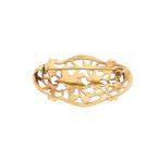 Vintage gouden broche | Floraal design (sierlijk, geelgoud), Sieraden, Tassen en Uiterlijk, Broches, Ophalen of Verzenden, Gebruikt