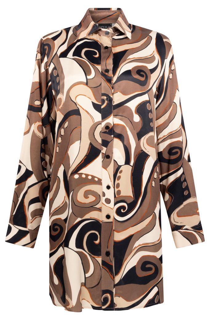 Ophilia blouse Jazz print satijn Maat:, Kleding | Dames, Blouses en Tunieken, Overige kleuren, Nieuw, Verzenden