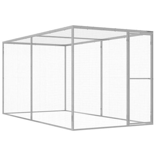 vidaXL Kattenkooi 3x1,5x1,5 m gegalvaniseerd staal, Dieren en Toebehoren, Knaagdieren en Konijnen | Hokken en Kooien, Nieuw, Verzenden