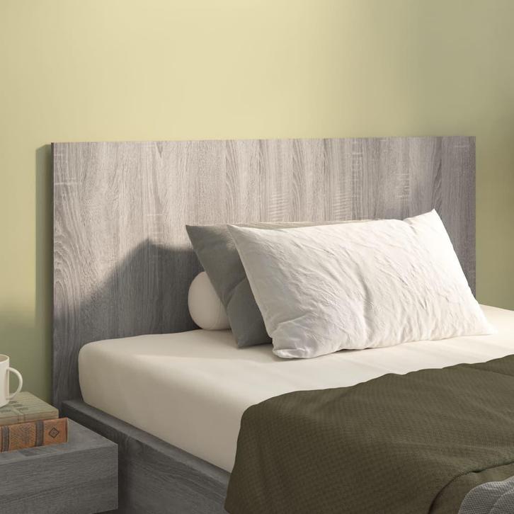 vidaXL Hoofdbord 120x1,5x80 cm bewerkt hout grijs sonoma, Huis en Inrichting, Slaapkamer | Bedden, Grijs, Nieuw, Hout, Verzenden