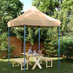 vidaXL Partytent inklapbaar pop-up 200x200x306 cm beige, Tuin en Terras, Verzenden, Nieuw