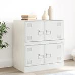 vidaXL Dressoir 67x39x73 cm staal wit, Huis en Inrichting, Kasten | Dressoirs, Verzenden, Nieuw, 50 tot 100 cm, Metaal