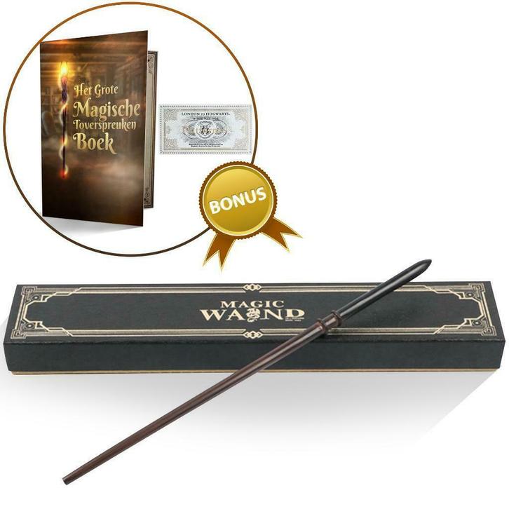 Toverstaf Draco Malfidus + Treinkaartje Hogwarts - Nieuw, Verzamelen, Harry Potter, Gebruiksvoorwerp, Nieuw, Ophalen of Verzenden