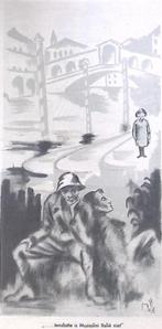 Spotprent over Mussolini en Italië (lijst optie, Lithos), Verzenden