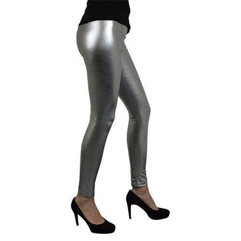 Metallic legging zilver, Hobby en Vrije tijd, Feestartikelen, Feestartikel, Nieuw, Verzenden