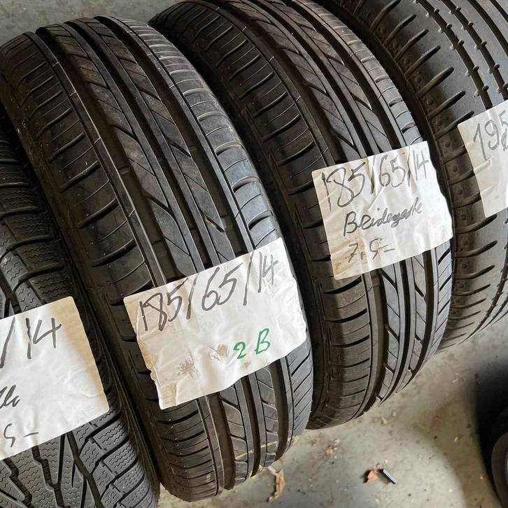 2 x Bridgestone 185-65-14 Zomerbanden 7,5mm, Auto-onderdelen, Banden en Velgen, 14 inch, Zomerbanden, 185 mm, Personenwagen, Gebruikt