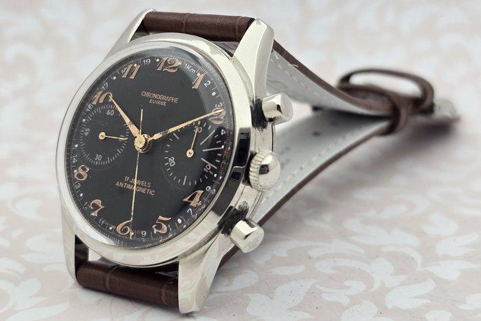 Chronographe Suisse - Cal. Vênus 188 - Zonder Minimumprijs -, Sieraden, Tassen en Uiterlijk, Horloges | Heren