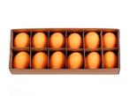 Kippeneieren oranje - set van 12 stuks echte leeggeblazen, Hobby en Vrije tijd, Ophalen of Verzenden, Nieuw