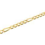Gouden Figaro schakel armband | 22 cm (heren armband), Sieraden, Tassen en Uiterlijk, Armbanden, Ophalen of Verzenden, Gebruikt