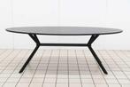 Zwarte Ovale Eettafel op Metalen Frame, Ophalen of Verzenden, Nieuw