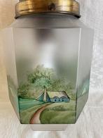Lamp - Antieke handbeschilderde hanglamp – Art Deco stijl, Antiek en Kunst