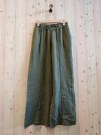 Prachtige linnen broek met elastische talie - broderie op, Nieuw