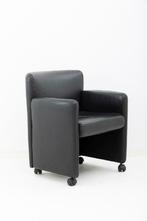 Arflex Mac Fauteuil Leder zwart, Gebruikt, Ophalen of Verzenden, Leer, Vijf, Zes of meer stoelen