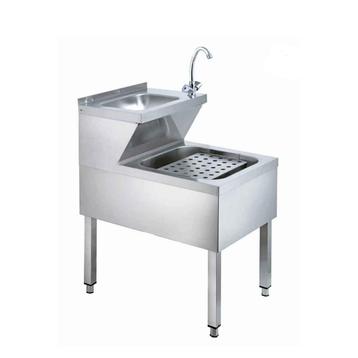 Horeca Dubbele wasbak - uitgietbak - 50 cm - RVS - HCB