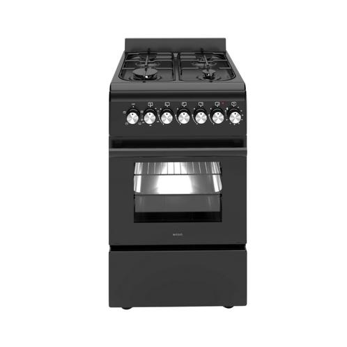 Wiggo WO-E505R(BB) Serie 5 - Gasfornuis - Zwart, Witgoed en Apparatuur, Kookplaten, Nieuw, Verzenden