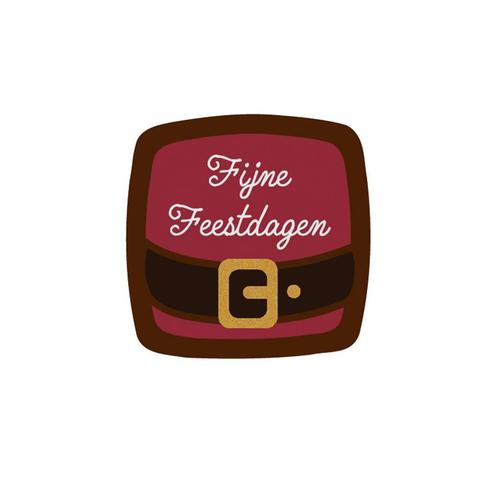 Callebaut Chocoladedecoratie Fijne Feestdagen Kerstman 216st, Hobby en Vrije tijd, Taarten en Cupcakes maken, Nieuw, Verzenden