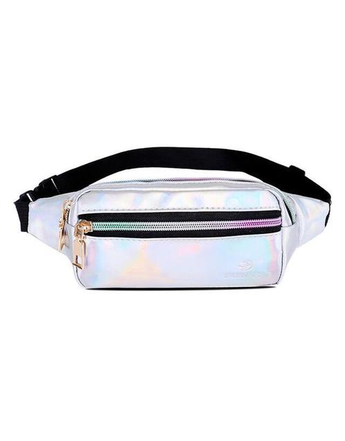 Klein Holografisch Heuptasje Zilver Rechthoek Fanny Pack Twe, Sieraden, Tassen en Uiterlijk, Tassen | Damestassen, Overige typen