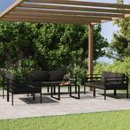 vidaXL 7-delige Loungeset met kussens aluminium, Tuin en Terras, Tuinsets en Loungesets, Verzenden, Nieuw, Aluminium, Loungeset