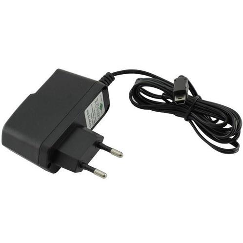 USB Mini B thuislader met vaste kabel - 2A / zwart, Telecommunicatie, Mobiele telefoons | Telefoon-opladers, Ophalen of Verzenden