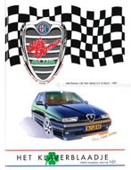 2003 ALFA ROMEO CLUB HET KLAVERBLAADJE 101 NEDERLANDS, Nieuw, Alfa Romeo, Author