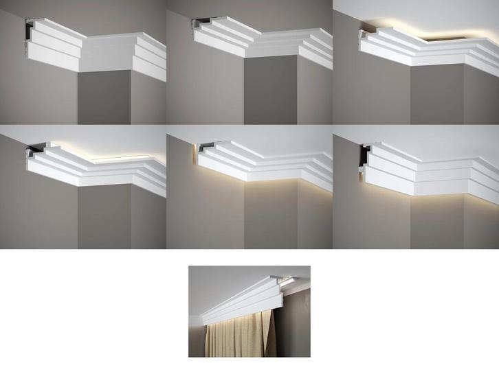 QL025 Multi Plint (110 x 60 mm), HDPS, lengte 2 m, Huis en Inrichting, Stoffering | Behang, Ophalen of Verzenden