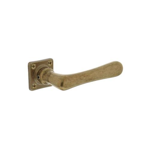 Intersteel Deurkruk Trento op vierkant rozet - messing, Doe-het-zelf en Verbouw, Hang- en Sluitwerk, Nieuw, Verzenden