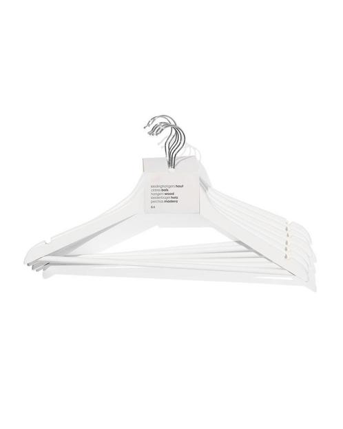 HEMA Kledinghangers wit hout - 6 stuks, Huis en Inrichting, Kasten | Kledingkasten, Nieuw, Verzenden