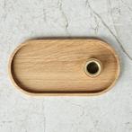HOCHO Eikenhouten Dienblad met Kaarshouder – 200x100x35 m., Huis en Inrichting, Ophalen of Verzenden, Nieuw