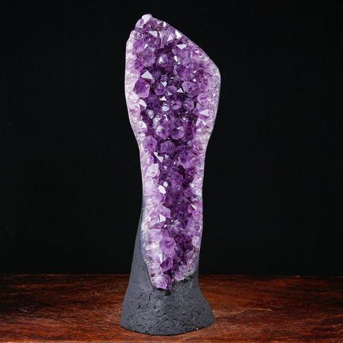 Donkerpaarse Amethist - Prachtige Kristallisatie - Beste, Verzamelen, Mineralen en Fossielen