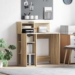 vidaXL Bureau met opbergruimte Sonoma eiken 90 x 48 x 101,5, Huis en Inrichting, Bureaus, Verzenden, Nieuw