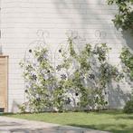 vidaXL Tuinhek met slot 3 pcs Zwart 112 x 39,5 cm Staal, Verzenden, Nieuw